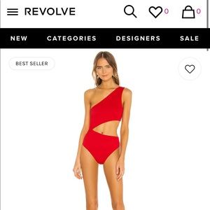 Beach Riot Celine One Piece in red